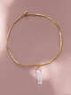 Chocker Dorado Popurri Cuarzo Cristal Largo