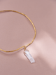 Chocker Dorado Popurri Cuarzo Cristal Largo