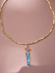 Chocker Dorado Popurri Lapislázuli Rectangular