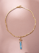 Chocker Dorado Popurri Lapislázuli Rectangular