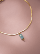 Chocker Dorado Popurri Ágata Verde Rectangular