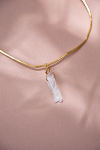 Chocker Dorado Popurri Cuarzo Cristal Largo