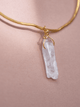 Chocker Dorado Popurri Cuarzo Cristal Largo