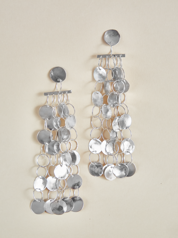 Aretes Danza Plateado