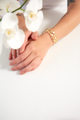 Pulsera Racimo Hojitas Dorado