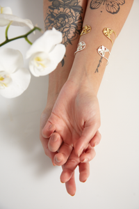 Pulsera Racimo Hojitas Dorado