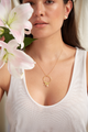 Collar Dije Racimo Hojitas Circulo Dorado