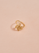 Anillo Racimo Hojitas Talla 5 Dorado