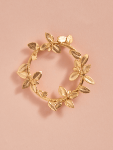 Broche Guirnalda Racimo Dorado