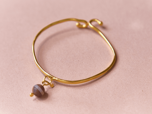 Pulsera Aro Dorada Popurri Agata Tierra