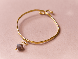 Pulsera Aro Dorada Popurri Agata Tierra