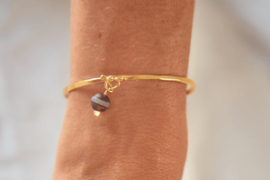 Pulsera Aro Dorada Popurri Agata Tierra