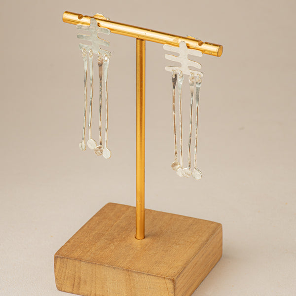 Aretes Lunula Plateado