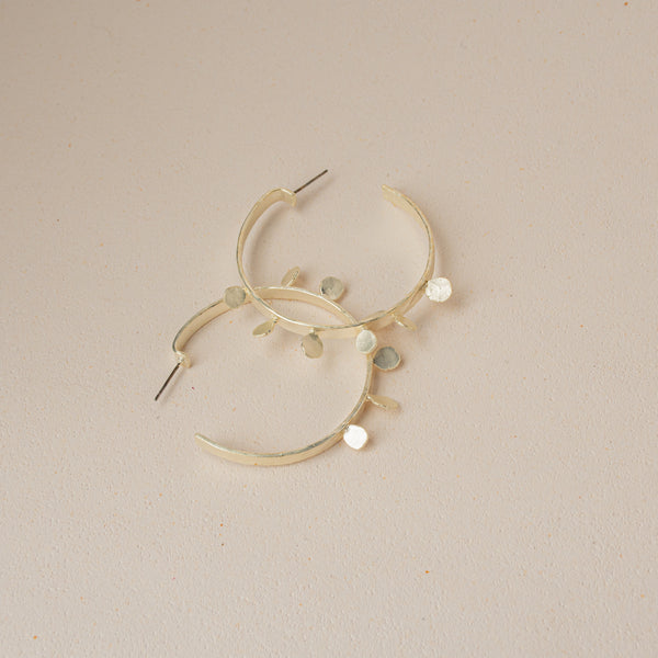 Aretes Candongas Semilla Sagrada Plateado
