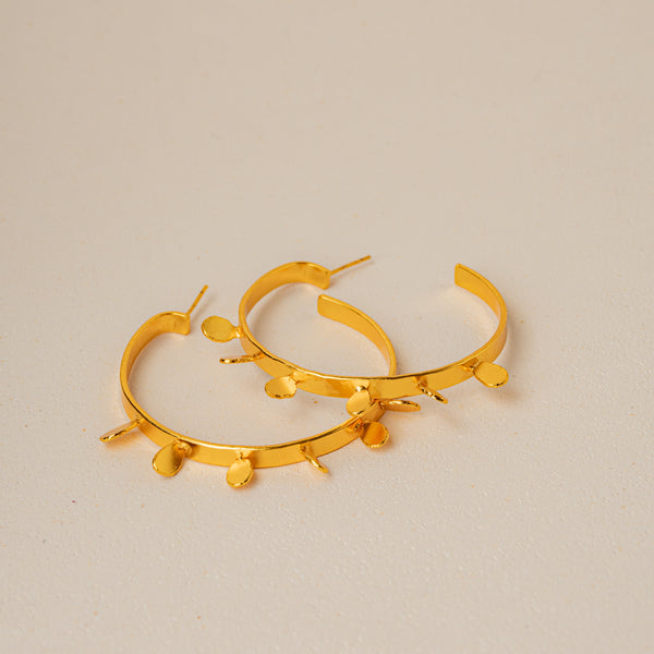 Aretes Candongas Semilla Sagrada Dorada