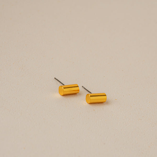 Aretes Topos Plomo Dorados