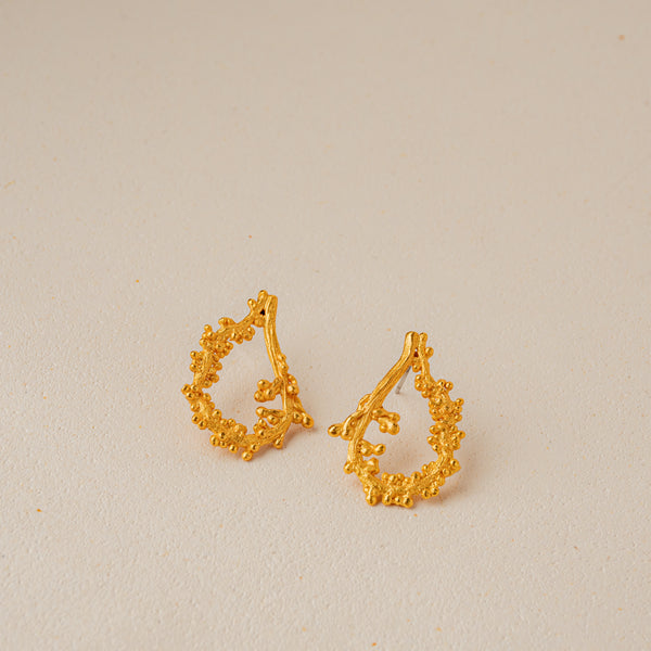 Aretes Helecho Gota