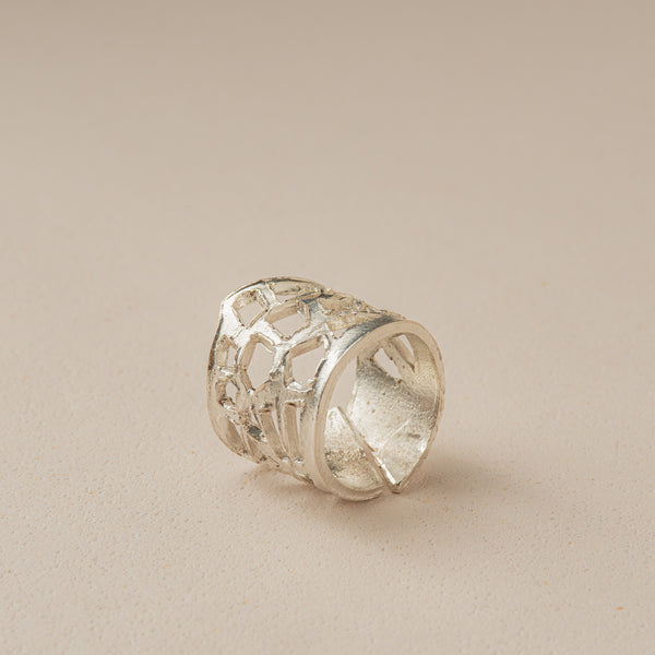 ANILLO ATARRAYA PLATA LEY 950.