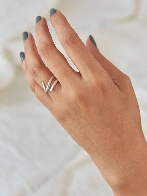 Anillo Cuerno de Venado Plata Ley 950