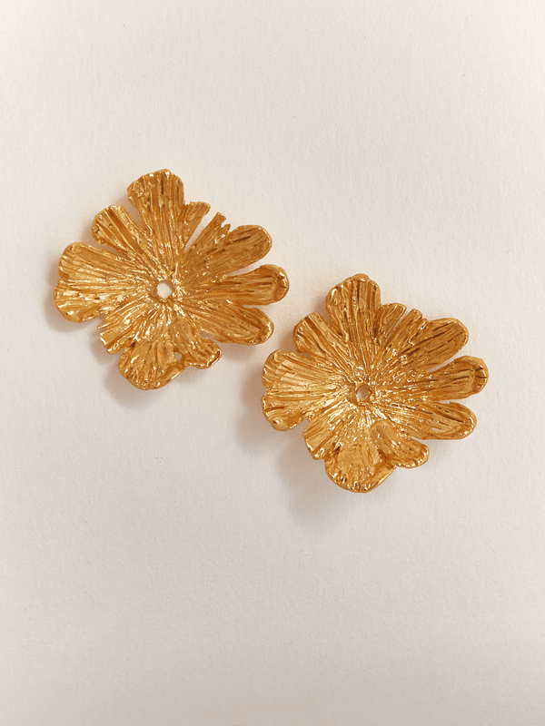 Aretes Topos pequeños azulillo dorados