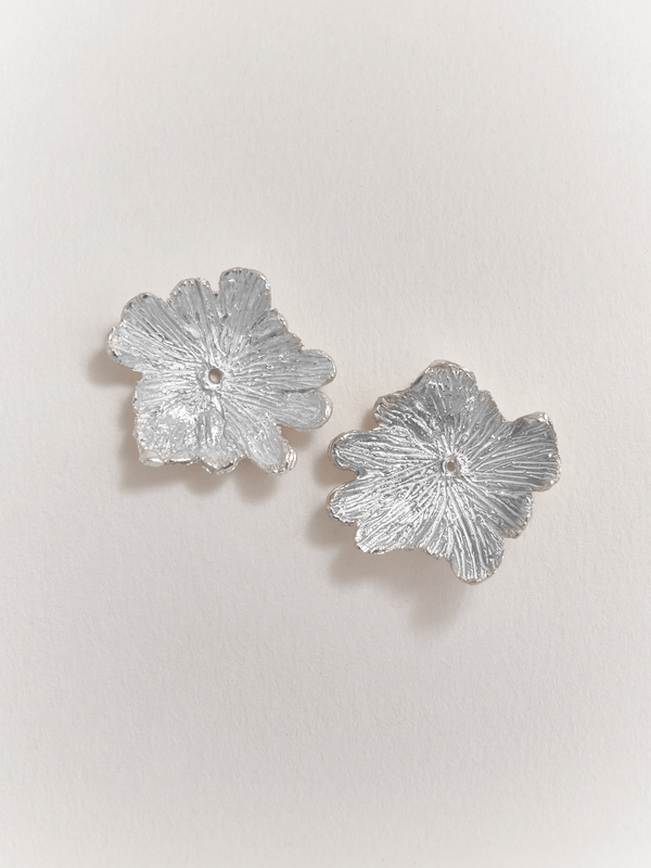 Aretes Topos pequeños azulillo Plata Ley