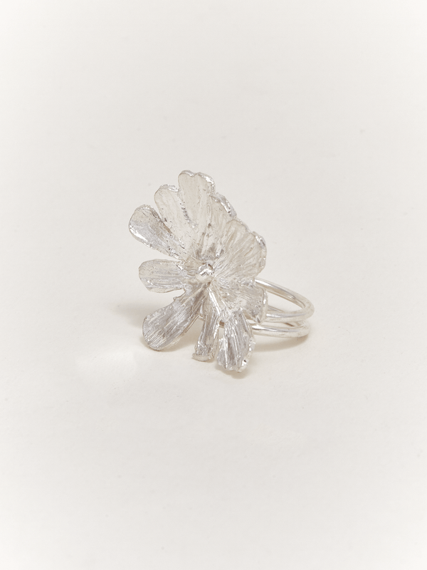 Anillo Azulillo plata ley - grande