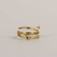 Anillo cuerno de venado dorado - Pilú Joyería. Joyas y accesorios con diseños exclusivos