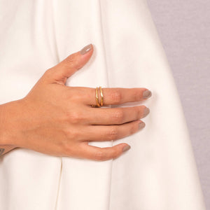 Anillo cuerno de venado dorado - Pilú Joyería. Joyas y accesorios con diseños exclusivos