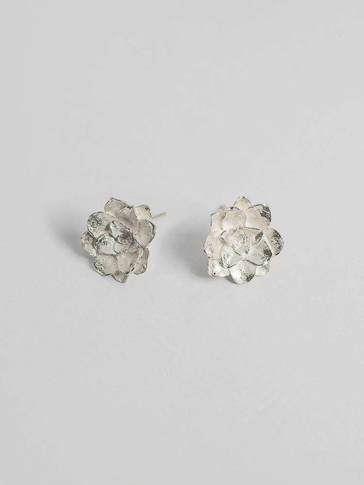 Aretes Suculenta Plata - Pilú Joyería. Joyas y accesorios con diseños exclusivos