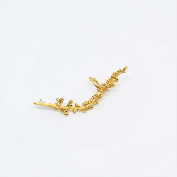 Aretes Ear cuff Helecho Sencillo - Pilú Joyería. Joyas y accesorios con diseños exclusivos