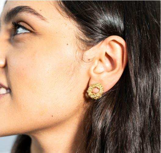 Aretes Circulo Helecho - Pilú Joyería. Joyas y accesorios con diseños exclusivos