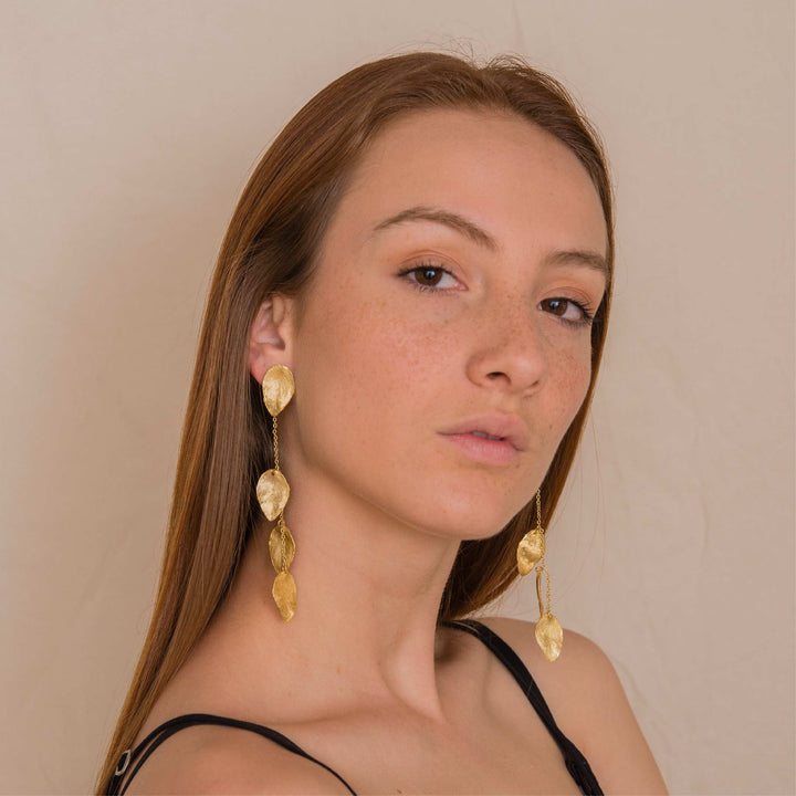 Aretes multihojitas - Pilú Joyería. Joyas y accesorios con diseños exclusivos
