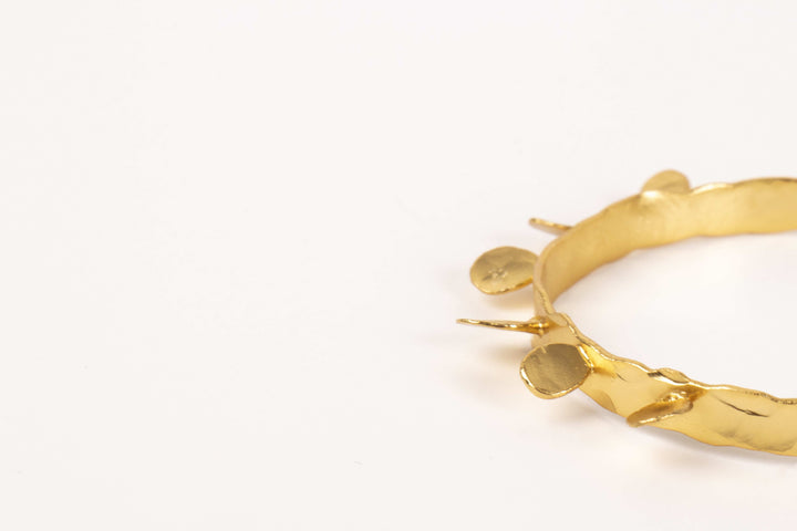 Candongas Semillas Sagradas baño de oro - Pilú Joyería. Joyas y accesorios con diseños exclusivos