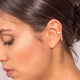 Arete Ear Cuff Sencillo Semillas Sagradas Baño Plata - Pilú Joyería. Joyas y accesorios con diseños exclusivos