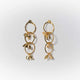 Aretes triples aro Chiribiquete dorado - Pilú Joyería. Joyas y accesorios con diseños exclusivos