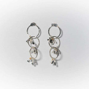 Aretes triples aro Chiribiquete plateado - Pilú Joyería. Joyas y accesorios con diseños exclusivos