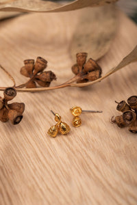 Aretes Jardin Duo Campanitas Dorados