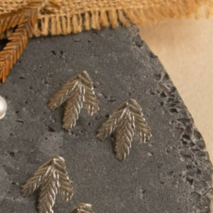 Aretes Topos Abanico Plata 950