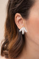 Aretes Topos Abanico Plata 950