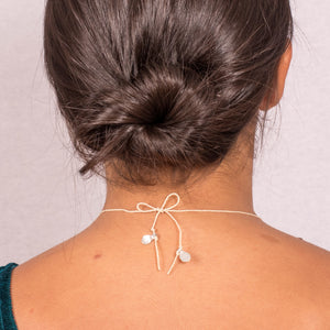 Collar Semillas Sagradas baño de plata Cumare