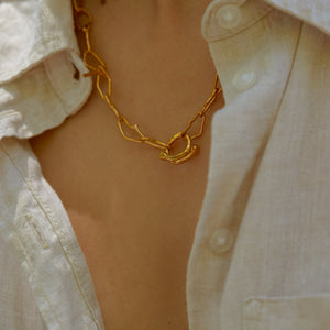 Collar chocker atarraya dorado