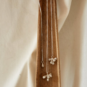 Collar Racimo Campanita Eucalipto Plata ley 950