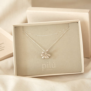 Collar Racimo Campanita Eucalipto Plata ley 950