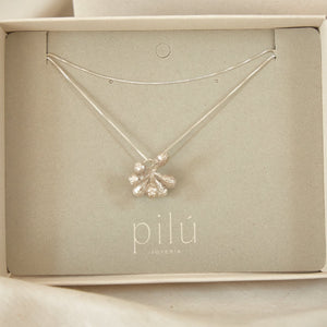 Collar Racimo Campanita Eucalipto Plata ley 950