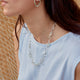 Collar chocker atarraya peces plateado