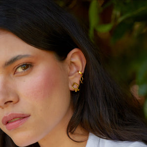 Aretes Topos Mini Pez Dorados