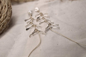 Aretes Espiga Poste del Mundo baño Plata - Pilú Joyería. Joyas y accesorios con diseños exclusivos