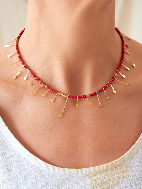 Collar De La Tierra - Cerámica Rojo