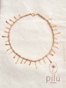 Collar De La Tierra - Cerámica Tubular Beige