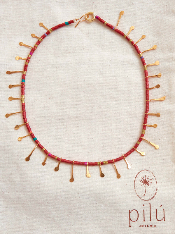 Collar De La Tierra - Cerámica Rojo